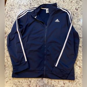 Adidas Track Jacket, Navy Blue, Second Hand, Size: Kids XL